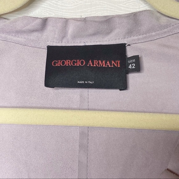 GIORGIO ARMANI | Suede leather blazer Size 42 - Picture 4 of 10